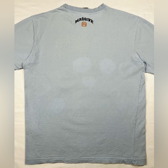 Y2K 2000s Freaky Massive Streetwear Denim Graphic T Shirt - Picture 7 of 10